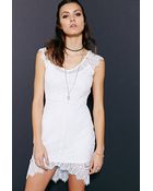 Kimchi Blue Eyelash Lace High/Low Mini Dress - Lyst
