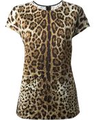 Dolce & Gabbana Leopard Print Top - Lyst