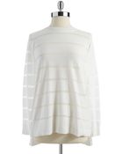 Vince Camuto Striped Crew Neck Sweater - Lyst