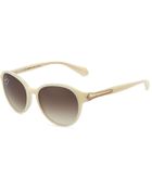 Balmain Round Acetate Sunglasses Ivory - Lyst