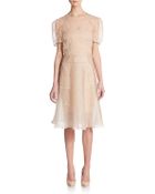 RED Valentino Silk Lace-Top Dress - Lyst
