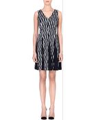 MICHAEL Michael Kors Flared Stretch-crepe Dress - Lyst