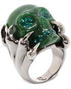 Alexander McQueen Claw Skull Ring - Lyst