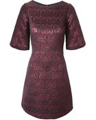 Alice + Olivia Hanah Puff Shoulder A-Line Dress - Lyst