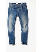 Mango Man Slim-Fit Vintage Wash Tim Jeans - Lyst