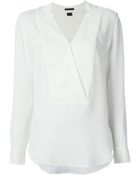 Theory Draped Blouse - Lyst