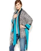 Calvin Klein Inked Grid Oversized Wrap - Lyst