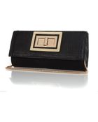 River Island Black Twist Lock Clutch Bag - Lyst