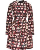 Marni Printed Wool And Silk-Blend Dress - Lyst