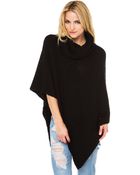 Akira Black Label Turtleneck Poncho - Lyst