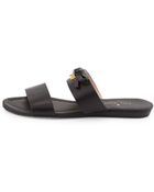 Kate Spade Tulia Leather Bow Slide Sandal - Lyst