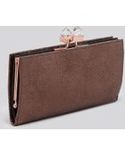 Ted Baker Wallet - Stingray-Embossed Popper Matinee Continental - Lyst