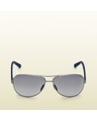 Gucci Mens Sporty Aviator Sunglasses - Lyst
