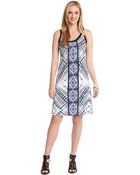 Karen Kane Blue Reflection Tank Dress - Lyst
