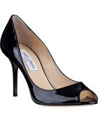 Jimmy Choo Evelyn Pump Black Patent - Lyst
