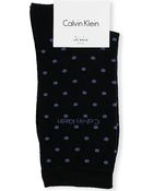 Calvin Klein Silk Polka Dot Socks - Lyst