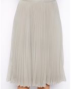 Mango Metallic Midi Skirt - Lyst