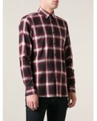 Saint Laurent Checked Shirt - Lyst
