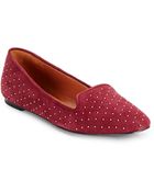 Rebecca Minkoff Alvin Too Studded Suede Loafers - Lyst