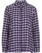 Topshop Checked Pyjama Shirt - Lyst