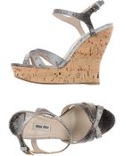 Miu Miu Sandals - Lyst