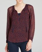 Joie Blouse Vivette Leaf Print Silk - Lyst
