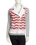 Rebecca Minkoff Jodi Printed Moto Vest - Lyst