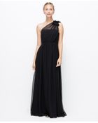 Ann Taylor Silk Georgette Floral One Shoulder Gown - Lyst