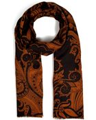 Etro Cashmere-Silk Paisley Print Scarf - Lyst