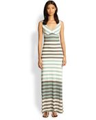 Red Haute Cutoutback Striped Jersey Maxi Dress - Lyst