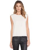Alice + Olivia Baka Sequin Shoulder Top - Lyst