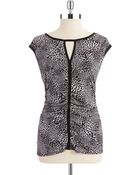 Vince Camuto Leopard Print Keyhole Top - Lyst