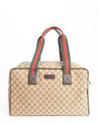 Gucci Beige Gg Canvas Medium Carry-On Duffel - Lyst