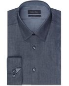 Calvin Klein Slimfit Solid Dress Shirt - Lyst