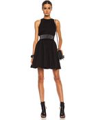Christopher Kane Cinch Waist Halter Cotton Blend Dress - Lyst