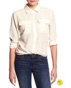 Banana Republic Factory Military Pocket Top - Lyst