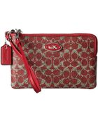 Coach Box Program Coated Canvas Sig Small Wristlet - Lyst