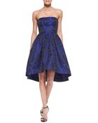 Ml Monique Lhuillier Strapless High-Low Cocktail Dress - Lyst