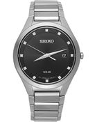 Seiko Men'S Solar Diamond Accent Stainless Steel Bracelet 39Mm Sne249 - Lyst
