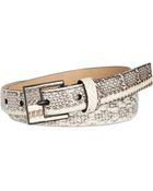 Vince Camuto Genuine Snake Skinny Belt - Lyst