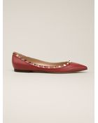 Valentino 'Rockstud' Ballerinas - Lyst