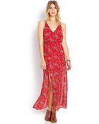 Forever 21 Paisley Pop Mslit Maxi Dress - Lyst