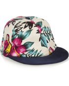 Eugenia Kim Darien Suede-Trimmed Printed Canvas Cap - Lyst