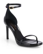 Saint Laurent Jane Patent Leather Sandals - Lyst