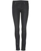 J Brand 811 Coated Mid-Rise Skinny Jeans - Lyst
