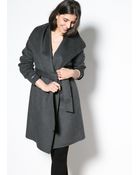 Violeta By Mango Wraparound Wool-Blend Coat - Lyst