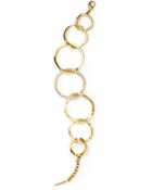 T Tahari Pave Circle Link Bracelet - Lyst