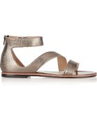 Maison Martin Margiela Metallic Leather Sandals - Lyst