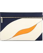 Victoria Beckham Large Leather Zipped Pouch - Lyst