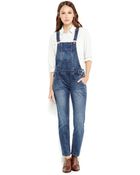 Kensie Distressed Denim Overalls - Lyst